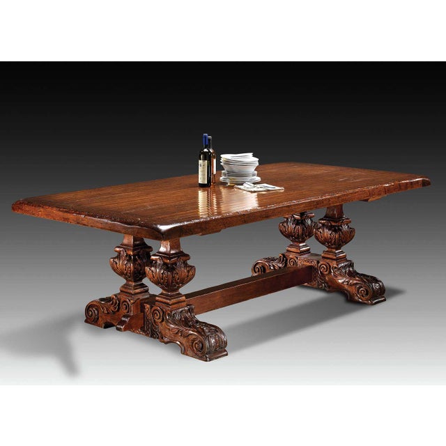 Embrace the charm of Tuscan countryside dining with this Rustic Tuscan Dining Table, hand crafted in Italy to bring a...