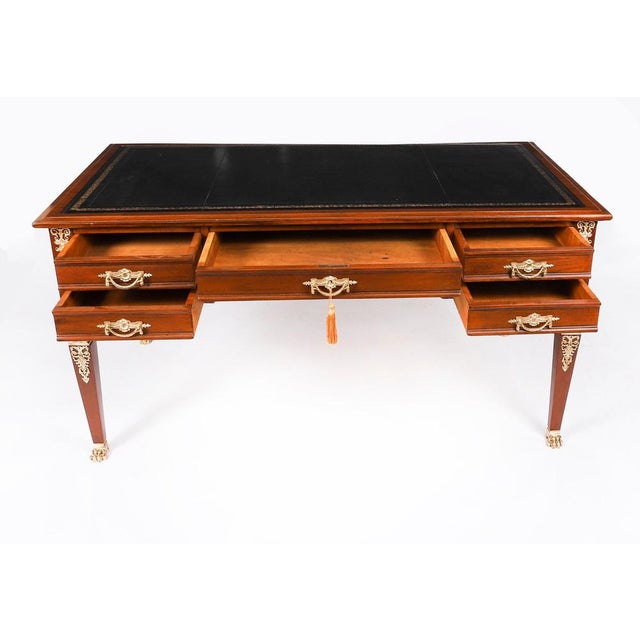 Antique Empire Ormolu-Mounted Desk, 19th Century For Sale - Image 11 of 18