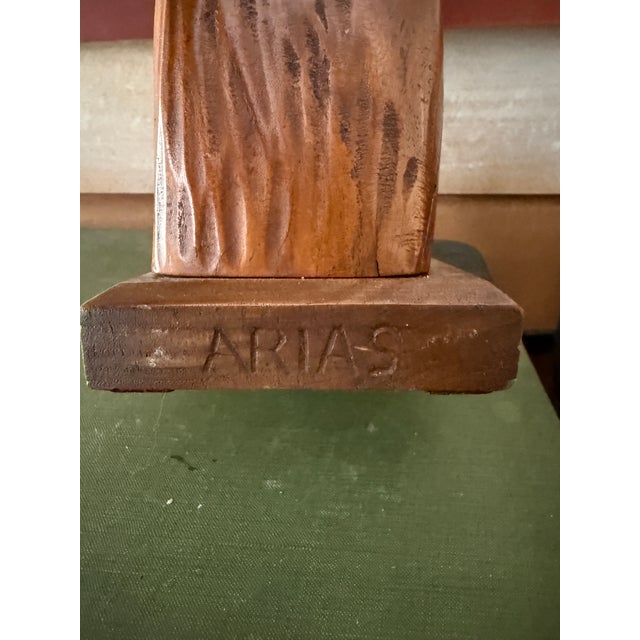 Mid 20th Century Bolivian Wood Sculpture Mother and Child by Guillermo Arias Flores Arias For Sale In Chicago - Image 6 of 10