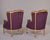 Wine Ponteuse Louis XV Style Bergeres With New Aubergine Velvet Upholstery - Pair For Sale - Image 8 of 12