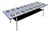 Mid-Century Coffee Table with Formica Top, Chrome Legs, & Shelf, 1960s For Sale