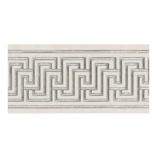 Schumacher X Mary McDonald Labyrinth Tape Trim in Platinum For Sale