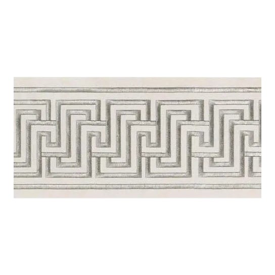 Schumacher X Mary McDonald Labyrinth Tape Trim in Platinum For Sale