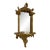Hollywood Regency Carved Gold Wood Mirrored Shelf For Sale