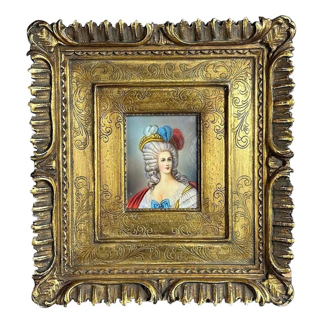 Unknown, Miniature Portrait of a Lady, Paiting on Photographic Paper, Framed For Sale