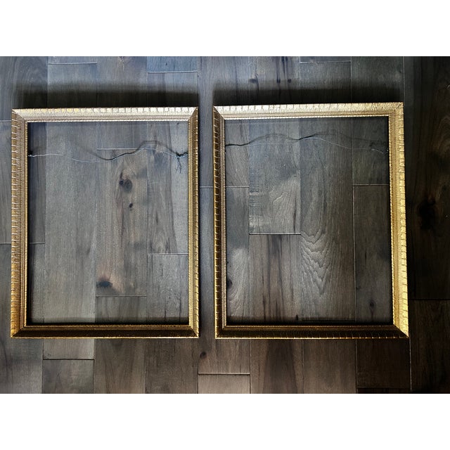Vintage Wood Art Frames Gold For Sale In Charlotte - Image 6 of 13