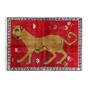 Pasargad Animal Pictorial Lion Shiraz Persian Hand Knotted Rug