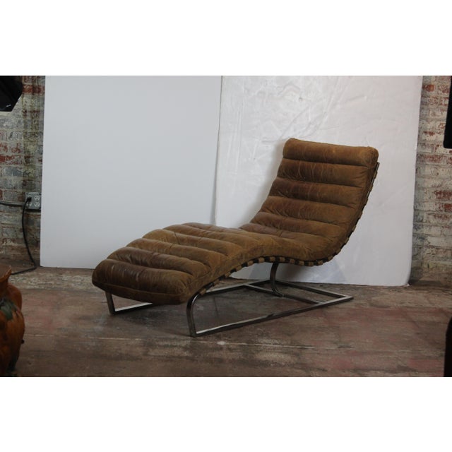 Restoration Hardware Oviedo Leather Chaise Chairish