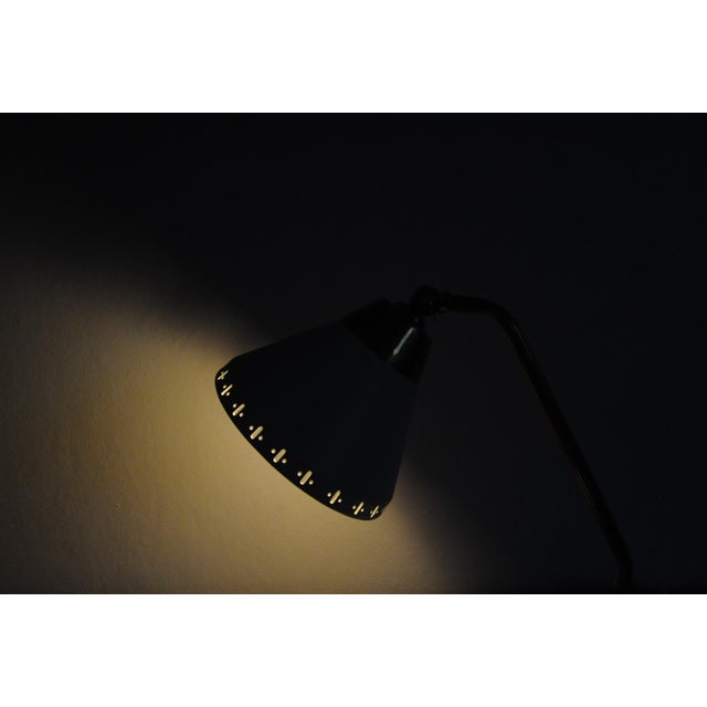 Swedish Table Lamp in Brass and White Metal by Ewå Värnamo, 1950s For Sale - Image 12 of 14