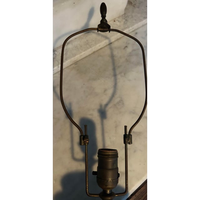 Wood Monumental 35" Antique Artist-Signed Weller Louwelsa Art Pottery Table Lamp by William Haubrich For Sale - Image 7 of 12