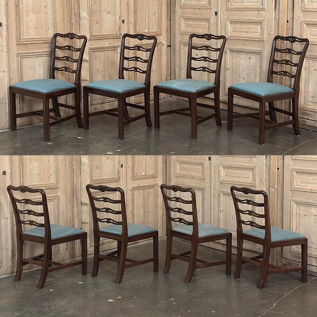 Set of 10 Edwardian Mahogany Dining Chairs Includes 2 Armchairs For Sale In Dallas - Image 6 of 18