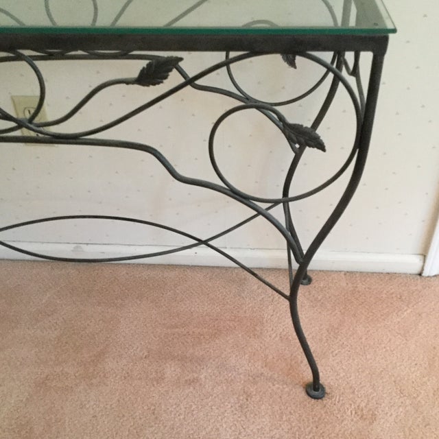 Small Wrought Iron GlassTop Table Chairish