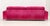Metal Modern Magenta Pink Chenille Upholstered Sofa For Sale - Image 7 of 7