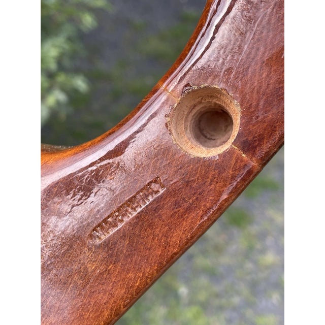 Rare Mid 20th Century Modern Italian Dovetail Wooden Hanger W/ Pole Fratelli Reguitti For Sale - Image 16 of 18