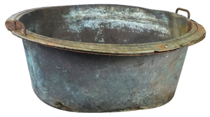 Large Antique Copper Kettle or Basin