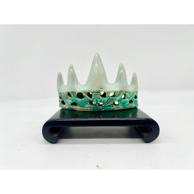 Chinese Celadon & Green Turquoise Glazed Kangxi Scholar Brush Rest For Sale In Boston - Image 6 of 7