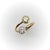 Contemporary 1990s Contemporary 18k Gold and Platinum Bezel Set Toi Et Moi Ring, Size 6 For Sale - Image 3 of 11