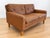 Mid-Century Modern Scandinavian Two-Seater Cognac Leather Sofa, 1960s For Sale - Image 3 of 11