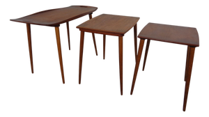 Danish Teak Nesting Tables by Jens Quistgaard for Nissen, 1960s, Set of 3