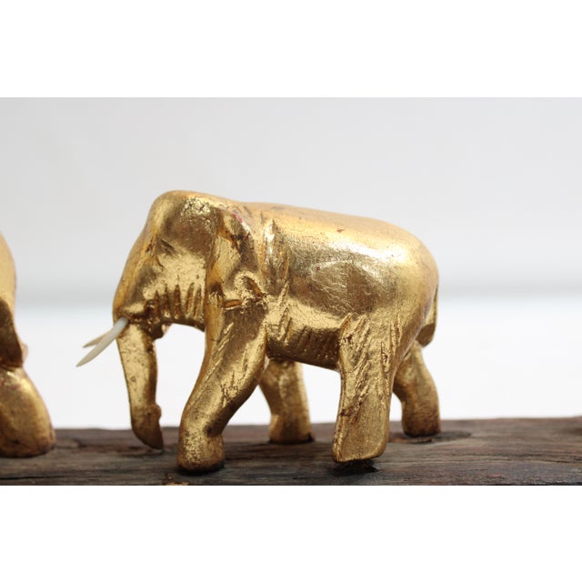 Elephant Family Golden Wisdom & Prosperity Totem For Sale - Image 6 of 12