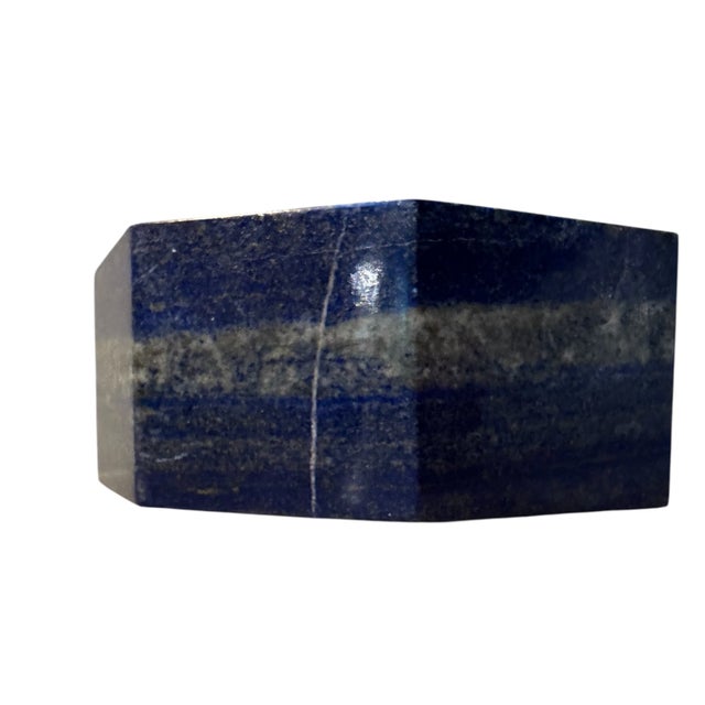Mid 20th Century Lapis Lazuli Keepsake Box With Cabochon Stone For Sale - Image 4 of 12