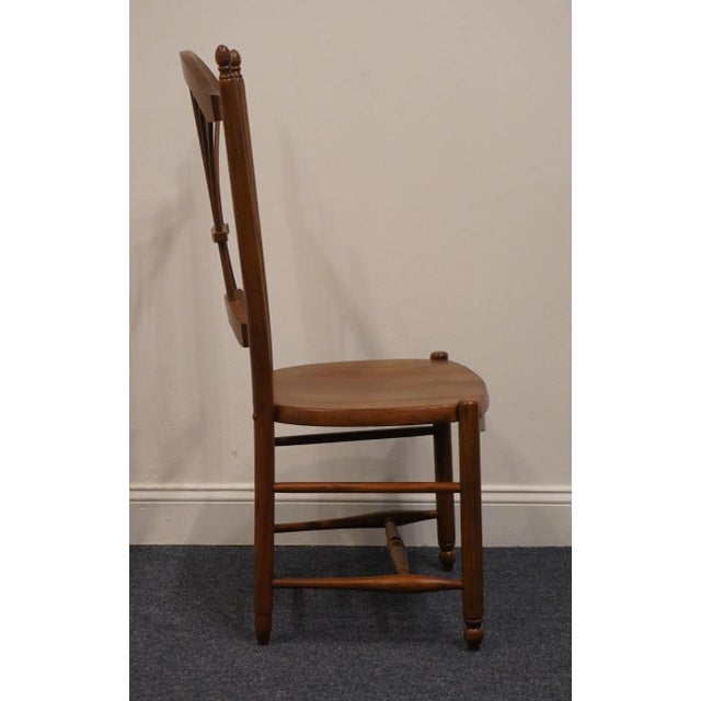 Wood Jamco Wood Solid Hard Rock Maple Rustic Country Style Wheat Back Dining Side Chair For Sale - Image 7 of 9