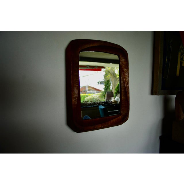 Anthropomorphic Mirror in Fruitwood, 1930 For Sale - Image 3 of 9