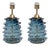 Blue Rostrato Murano Glass Table Lamps, 2000, Set of 2 For Sale