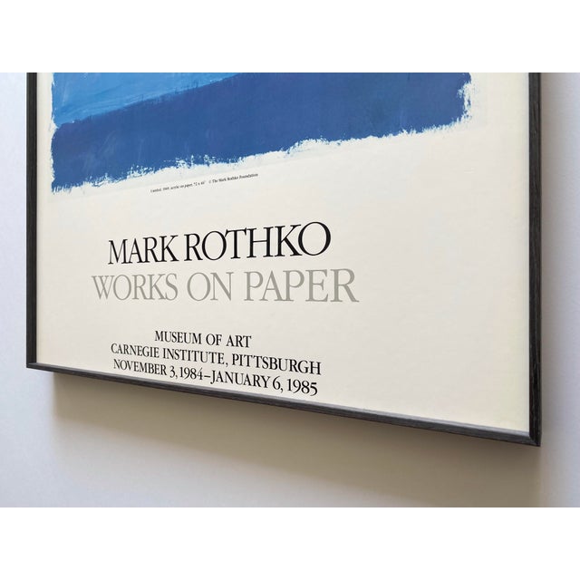 Mark Rothko Vintage 1984 Modernist Lithograph Print Framed Abstract Expressionist Extra Large Exhibition Poster " Untitled " 1969 For Sale - Image 12 of 14