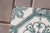 Art Deco Tiles Set of 8 Large Portuguese Sage Green & White Floral Geometric Design c.1920s For Sale - Image 6 of 16