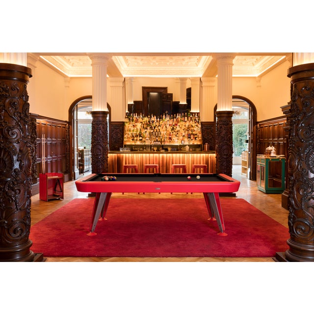 RS Barcelona Diagonal Indoor Pool Table 8 Feet, Red For Sale In New York - Image 6 of 8