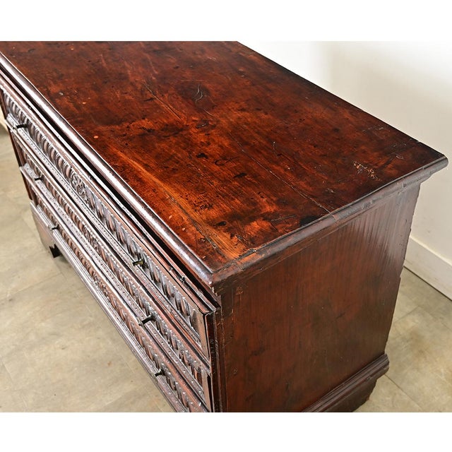 Wood Italian 19th Century Carved Cedar Commode For Sale - Image 7 of 13