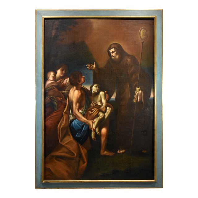 Cignani, Miracle of Saint Francis, 1700, Oil on Canvas, Framed For Sale
