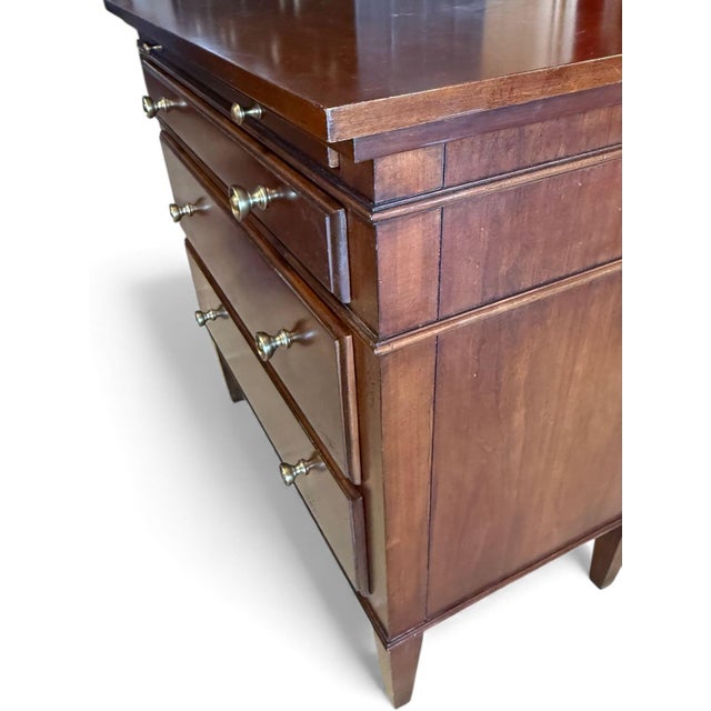 Hickory White Mahogany Bachelor Chest, Nightstand or End Table. For Sale - Image 10 of 11