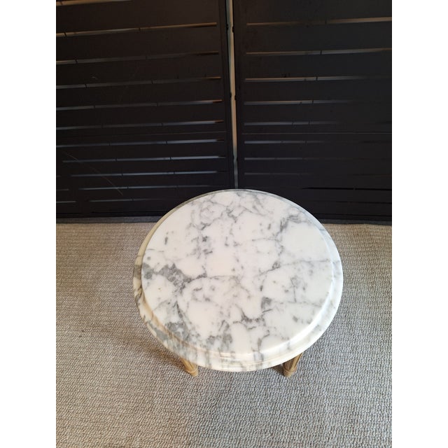 1950s Marble Top Side Table For Sale - Image 4 of 7