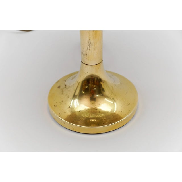 Vintage Rarttan and Brass Table Lamp, Italy, 1960s For Sale - Image 15 of 17