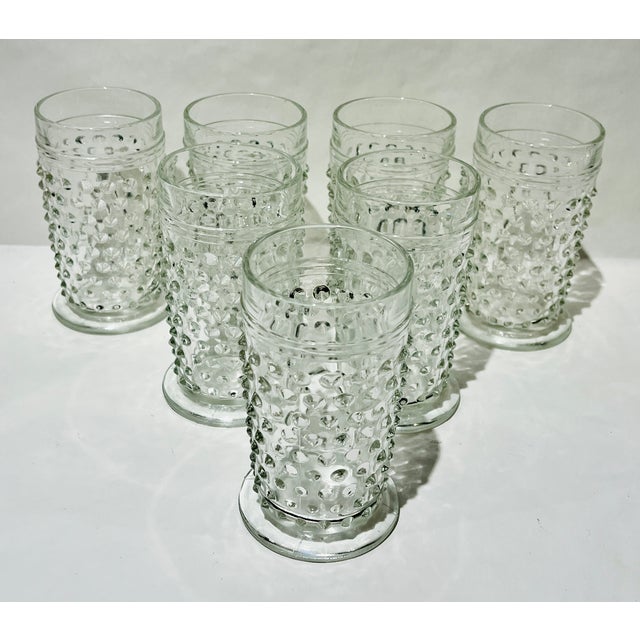 Vintage Fenton Glass Hobnail Glass Tumblers Set of 7 Chairish
