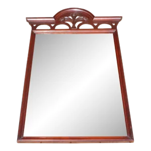 Vintage John Wanamaker Federal Style Solid Mahogany Wall Mirror