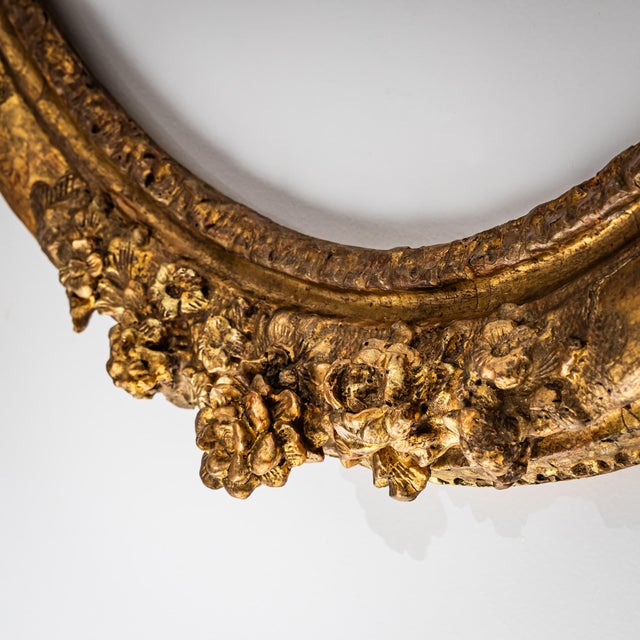 Gold Oval Gilt Louis XV Stucco Frame, France, 18th Century For Sale - Image 8 of 12
