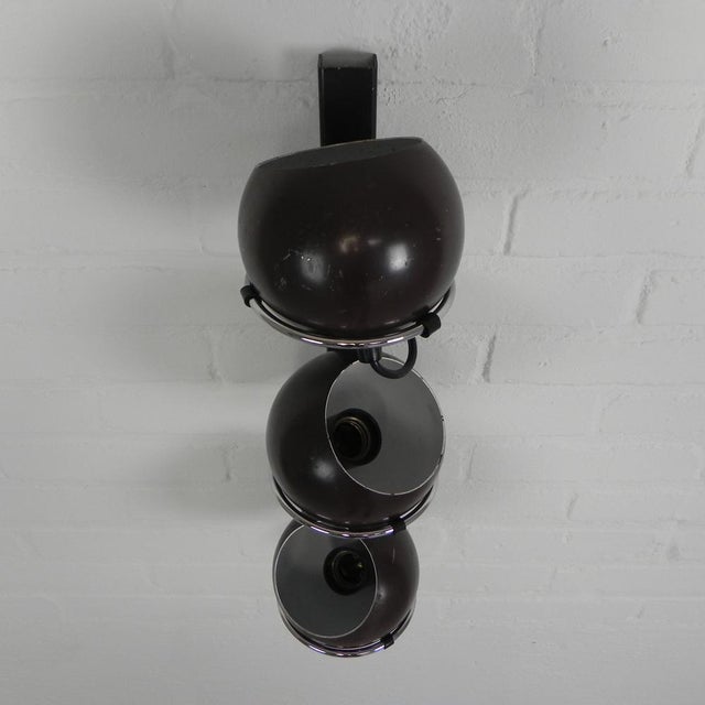 Wall Lamp with 3 Globes from Gepo, 1960s For Sale - Image 9 of 18