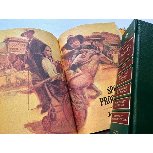 Green Vintage Readers Digest Condensed Books - Set of 2 For Sale - Image 8 of 9