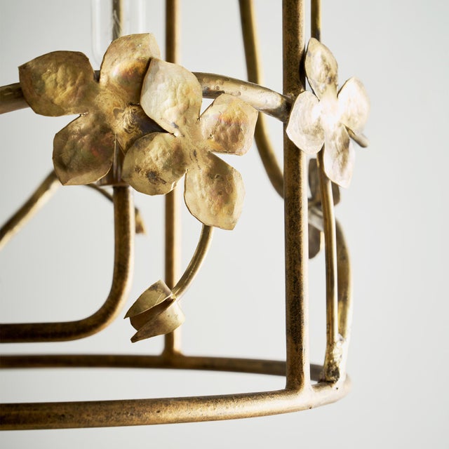 Not Yet Made - Made To Order Warm Black Sakura Floral Lantern For Sale - Image 5 of 8