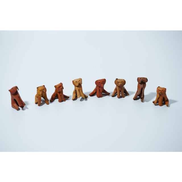 Leather Dogs by Deru, 1960s, Set of 8 For Sale - Image 6 of 14