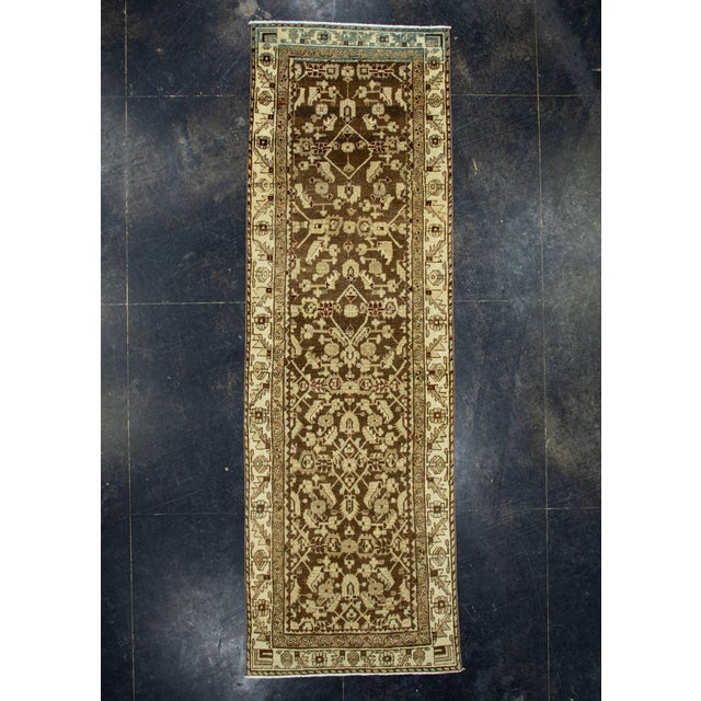 Brown Turkish Vintage Anatolian Runner Rug 3' x 9'4" #17148 For Sale - Image 8 of 8