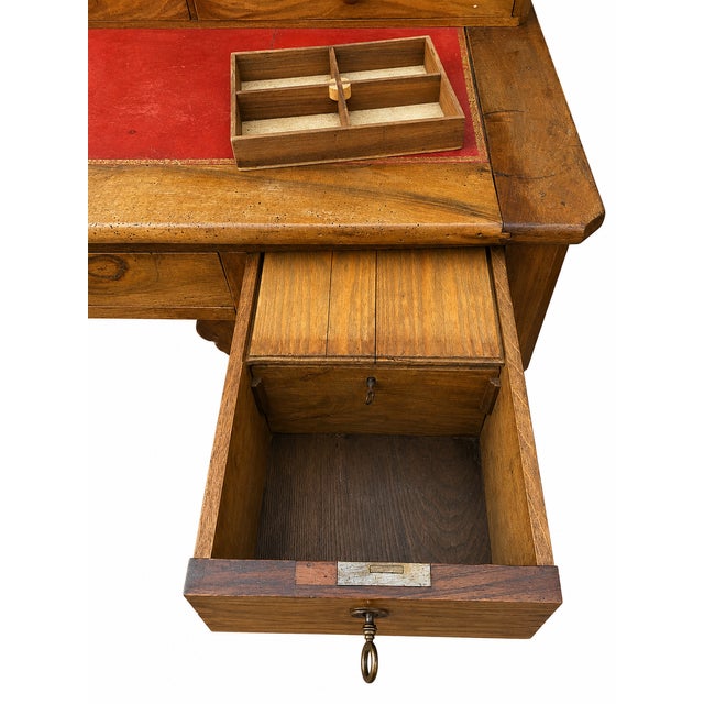 Large 19th Century French Desk with Drawers, 1890s For Sale - Image 10 of 16