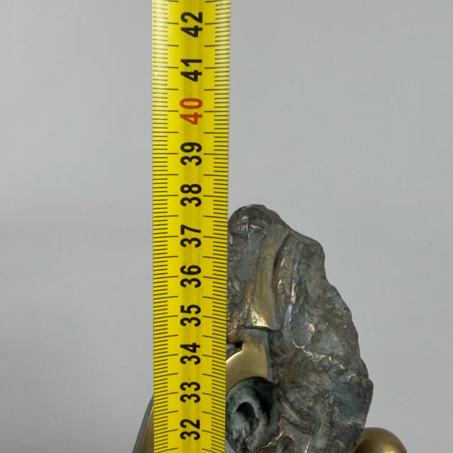 Mario Apuzzo, Abstract Face, Bronze on Marble Base, 1979 For Sale - Image 15 of 16