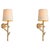 Vintage Brass Linen Wall Lamps, Set of 2 For Sale - Image 6 of 6