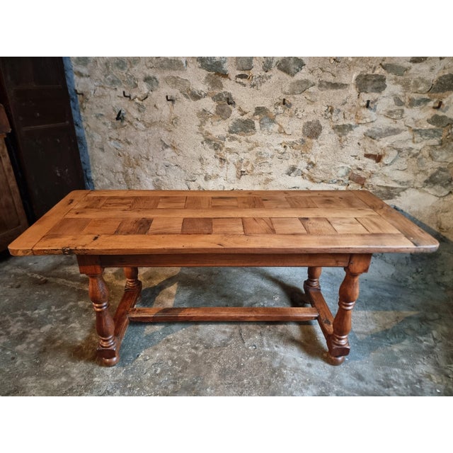 Vintage French Oak Dining Table, 1950-1970 For Sale - Image 15 of 15