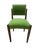 Italian Set of 6 Italian Mid-Century Modern Dining Chairs in Walnut and Green Upholstery, C. 1960s For Sale - Image 3 of 8