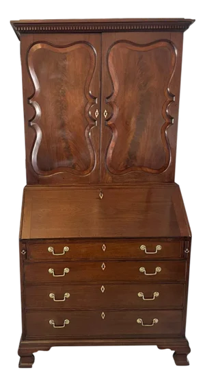 Antique George II Figured Mahogany Bookcase, 1740